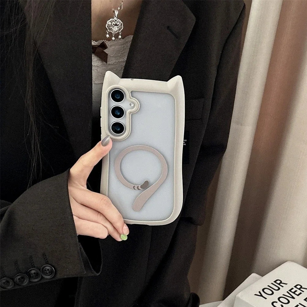 Samsung Galaxy Cat Ear Transparent Case