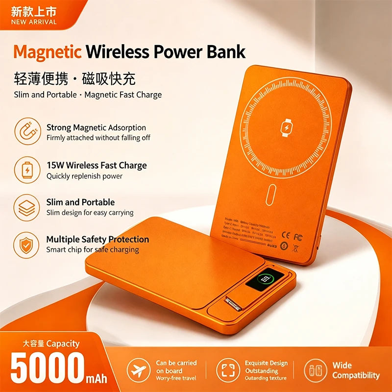 W05 MagSafe Slim Power Bank 5000mAh