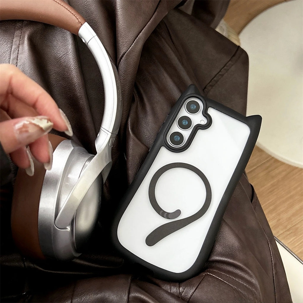 Samsung Galaxy Cat Ear Transparent Case