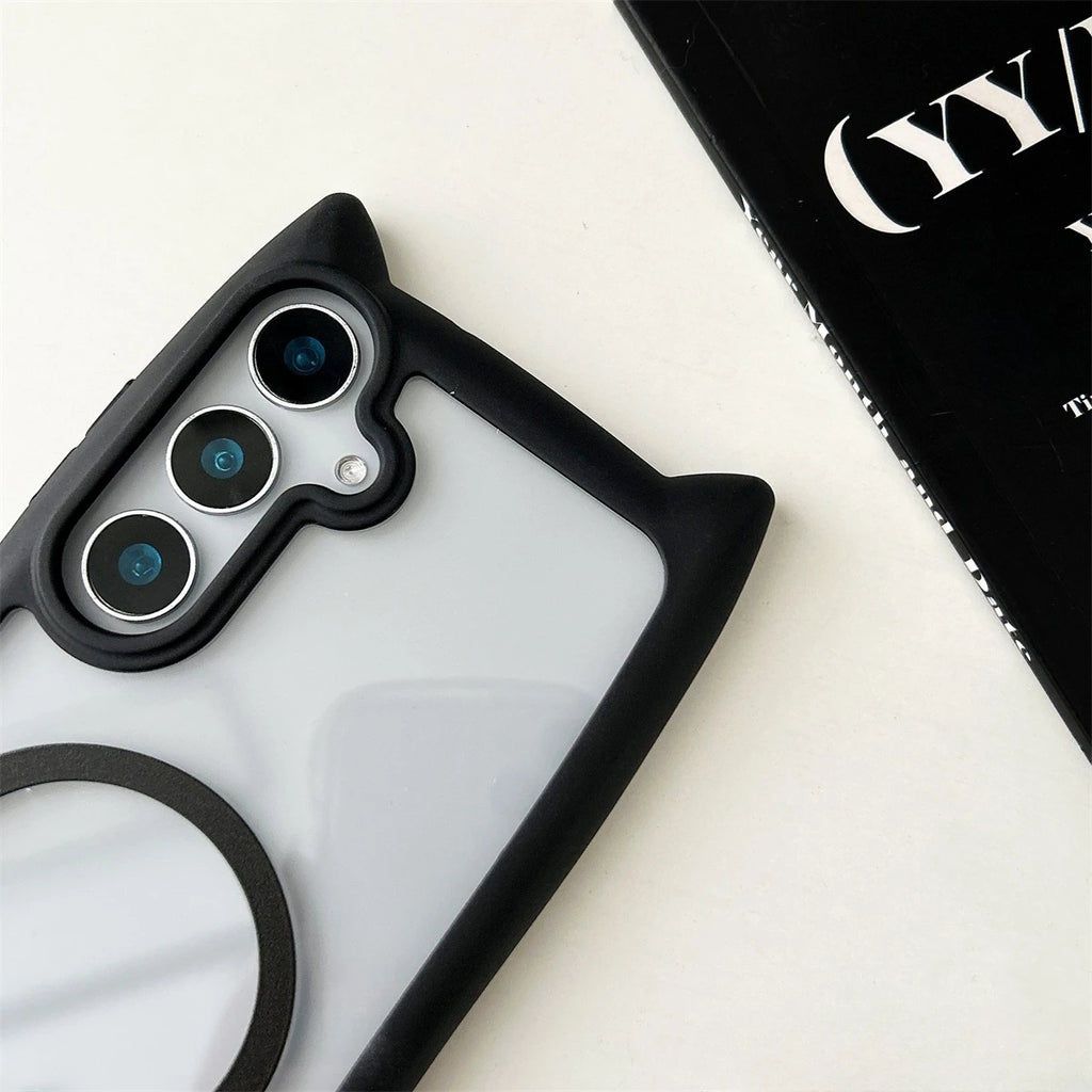 Samsung Galaxy Cat Ear Transparent Case